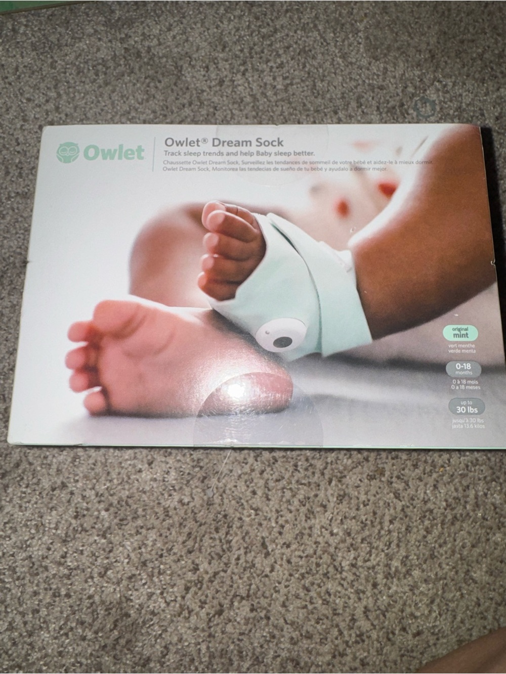 Owlet Dream Sock Baby Sleep Monitor Sock - Mint